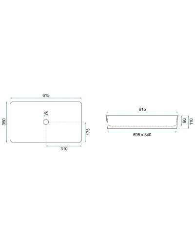 Раковина 61,5х35 см Rea Denis REA-U6510