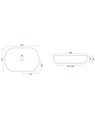 Раковина 60,5х41 см Rea Cleo REA-U0024