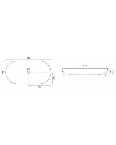 Раковина 81х41 см Rea Cleo REA-U0563