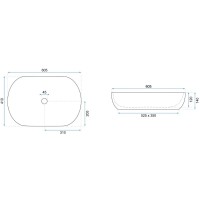 Раковина 60,5х41 см Rea Cleo REA-U6210