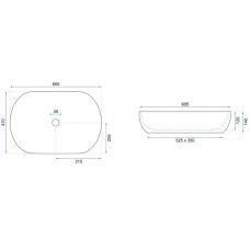 Раковина 60,5х41 см Rea Cleo REA-U6211