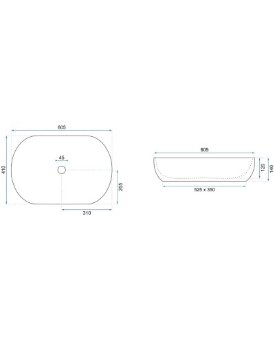 Раковина 60,5х41 см Rea Cleo REA-U6211