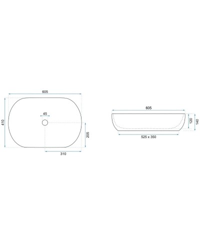 Раковина 60,5х41 см Rea Cleo REA-U6625