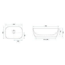 Раковина 50х38,5 см Rea Sol REA-U8605