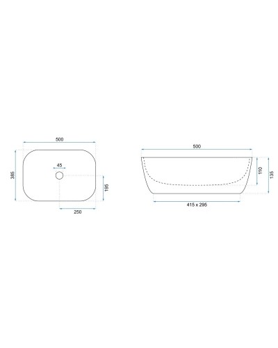 Раковина 50х38,5 см Rea Sol REA-U8605