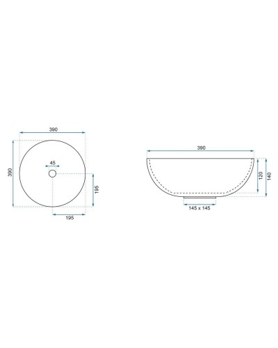 Раковина 39х39 см Rea Elita REA-U6658