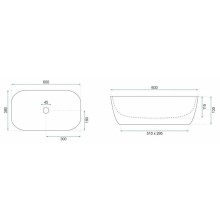 Раковина 60х38 см Rea Jovita REA-U8606