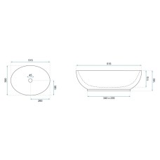 Раковина 51,5х39 см Rea Carola REA-U8198
