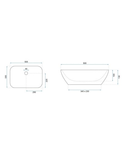 Раковина 50х33,5 см Rea Celia REA-U1952