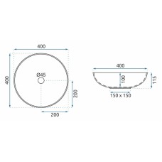 Раковина 40х40 см Rea Arte REA-U0266