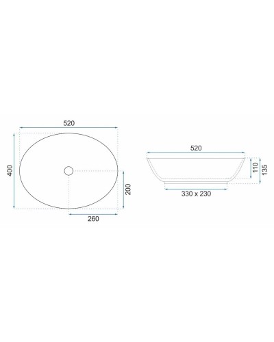 Раковина 52х40 см Rea Margot REA-U8978