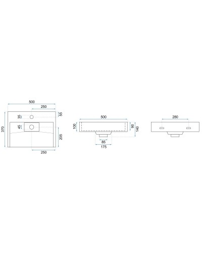 Раковина 50х37 см Rea Goya REA-U8900