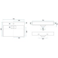 Раковина 70х46 см Rea Goya REA-U8902