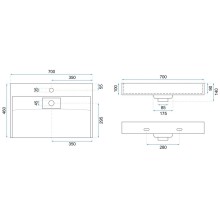 Раковина 70х46 см Rea Goya REA-U8902