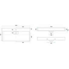 Раковина 100х46 см Rea Goya REA-U8903