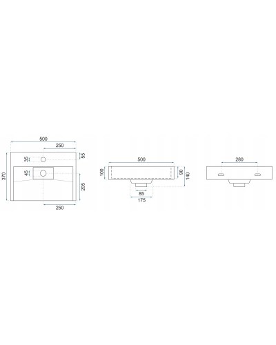 Раковина 50х37 см Rea Goya REA-U8778