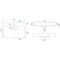 Раковина 70х46 см Rea Goya REA-U8802