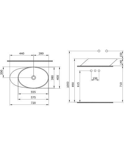 Раковина-чаша Bocchi Vessel 72 1013-001-0125 Белая глянцевая