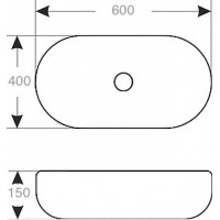Раковина-чаша Mira 60 MR-6040 Белая
