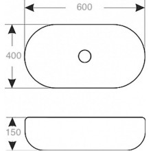 Раковина-чаша Mira 60 MR-6040 Белая
