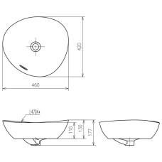 Раковина 46х42 см Toto TA L4704MTE#CMW