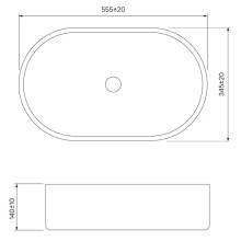 Раковина 55,5х34,5 см IDDIS Ray RAYWS13i27