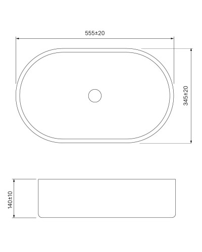 Раковина 55,5х34,5 см IDDIS Ray RAYWS13i27