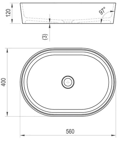 Раковина-чаша Ravak Moon 2 56 XJN01300002 Белая