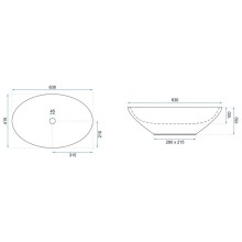 Раковина 63х41,5 см Rea Olga REA-U5692