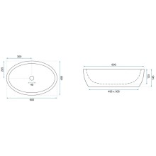 Раковина 60х40,5 см Rea Melania REA-U0656