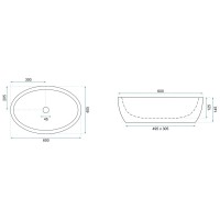 Раковина 60х40,5 см Rea Melania REA-U1050