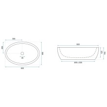 Раковина 60х40,5 см Rea Melania REA-U1050