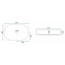 Раковина 61х38,5 см Rea Nadia REA-U1062
