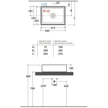 Раковина 50х37 см Globo Forty3 FO050.BIx0
