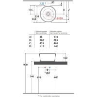Раковина 35х35 см Globo Forty3 FO035.BI