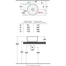 Раковина 35х35 см Globo Forty3 FO035.BI