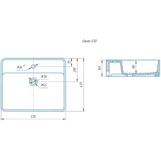 Раковина 57,5х47,3 см Onika Олимп 4630055550401