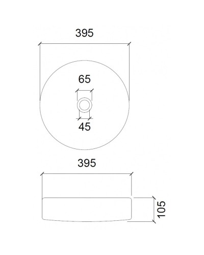 Раковина 39,5х39,5 см Abber Glas AK2301DB