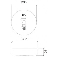 Раковина 39,5х39,5 см Abber Glas AK2301Y