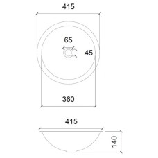 Раковина 41,5х41,5 см Abber Glas AK2302