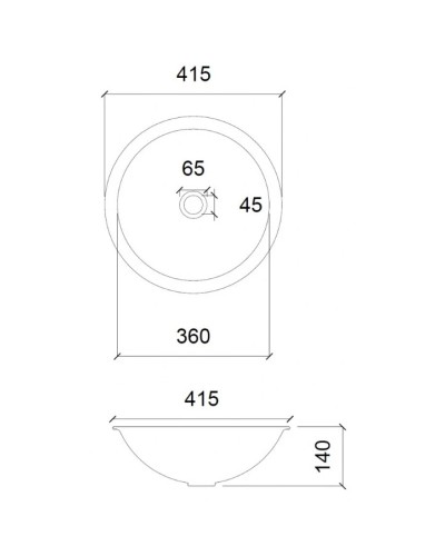 Раковина 41,5х41,5 см Abber Glas AK2302