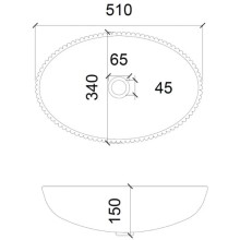 Раковина 51х34 см Abber Glas AK2304
