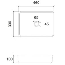 Раковина 46х33 см Abber Glas AK2312