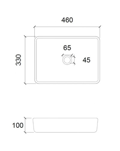 Раковина 46х33 см Abber Glas AK2312