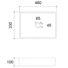 Раковина 46х33 см Abber Glas AK2312B