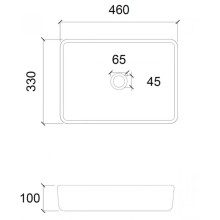 Раковина 46х33 см Abber Glas AK2313