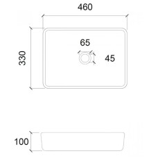 Раковина 46х33 см Abber Glas AK2313