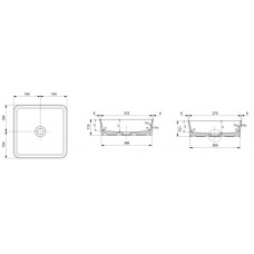 Раковина 38,8х38,8 см Ambassador Conrad 226T20002