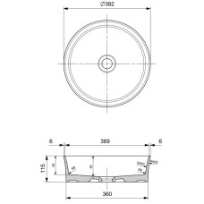 Раковина 38,2х38,2 см Ambassador Conrad 226T20003