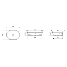 Раковина 54,9х37,9 см Ambassador Conrad 226T20004